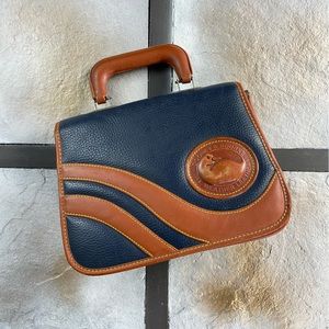 Cute Dooney & Bourke Blue and Brown Handbag